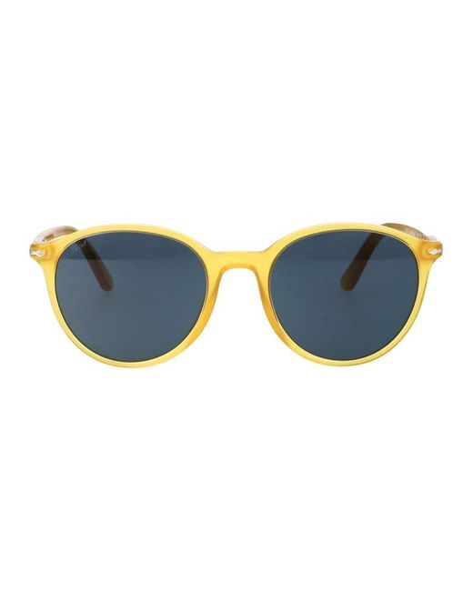 Persol Blue Round Frame Sunglasses