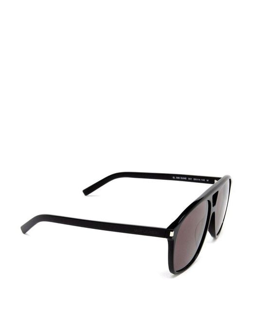Saint Laurent Black Aviator Sunglasses