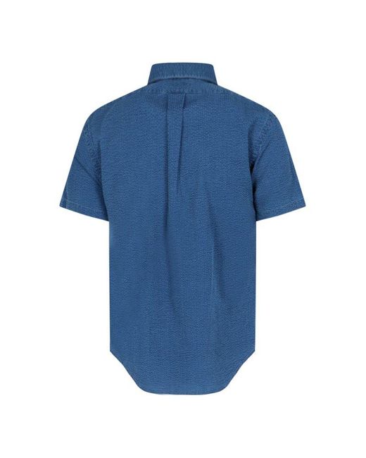 Polo Ralph Lauren Blue Seersucker Shirt for men