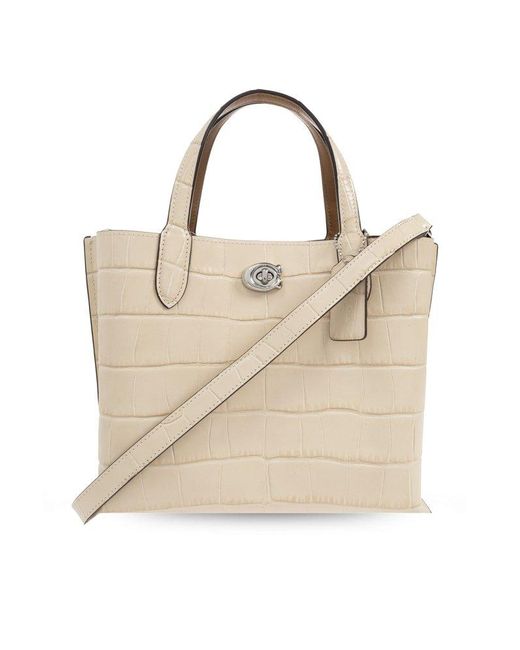 COACH Natural Shoulder Bag `Willow 24`