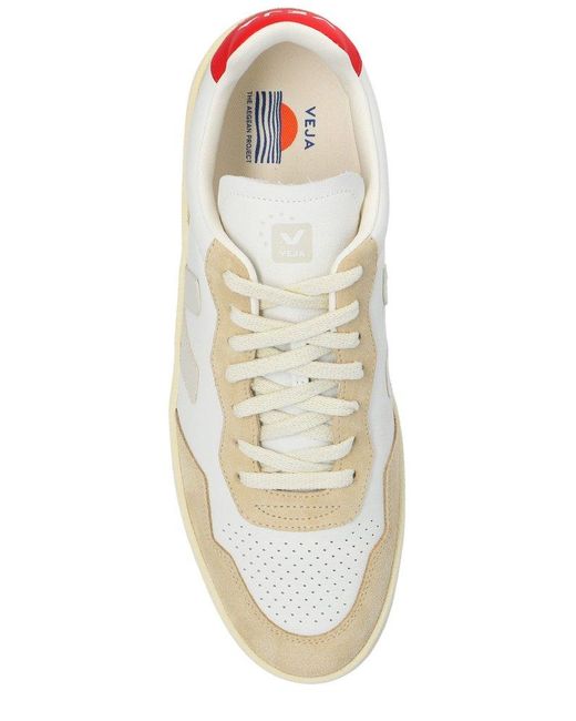 Veja White V-90 Lace-up Sneakers