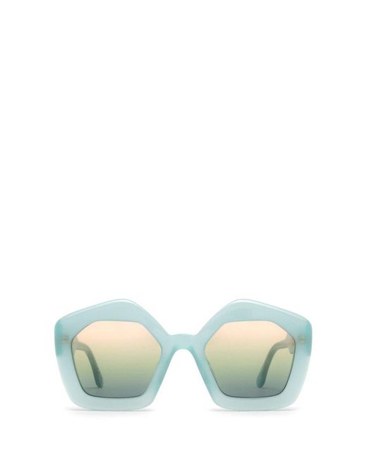 Marni Green Laughing Waters Oversized-frame Sunglasses