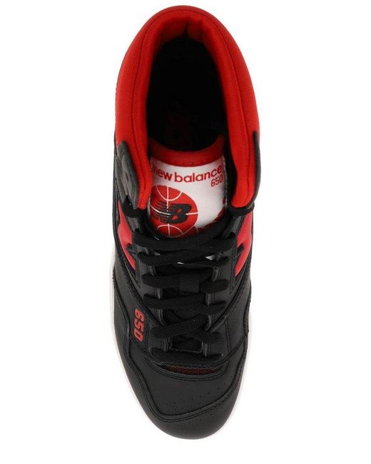 New Balance Red 650 High-Top Lace-Up Sneakers for men