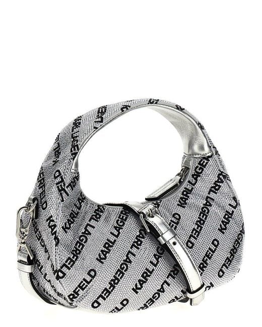Karl Lagerfeld Gray K/kushion Logo Embellished Tote Bag