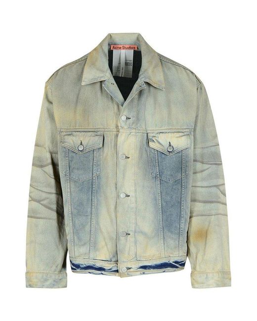 Acne Blue Oversized Fit Denim Jacket