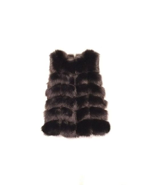 FRAME Black Sleeveless Hooded Vest