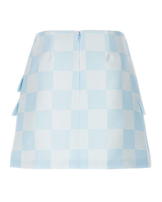 Versace Blue 'Contrasto' Skirt
