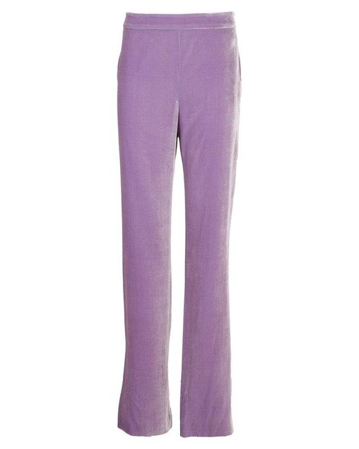 Boutique Moschino Purple High Waist Straight Leg Pants