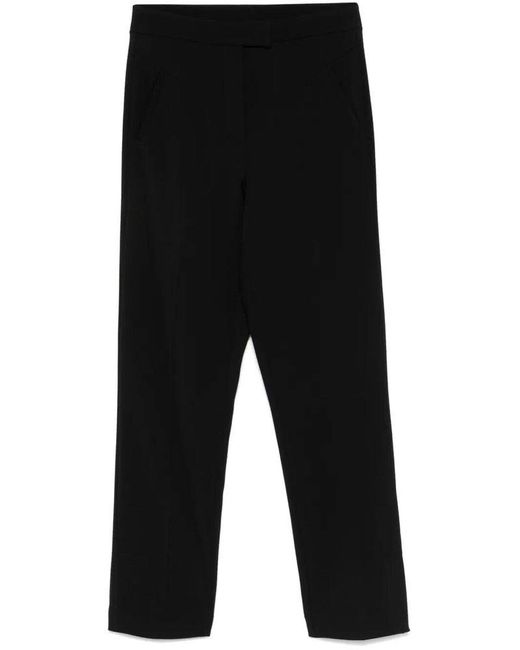 Patrizia Pepe Black Fly-Motif Trousers
