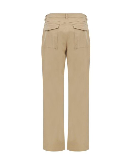 Ermanno Scervino Natural High-waist Straight-leg Cargo Trousers