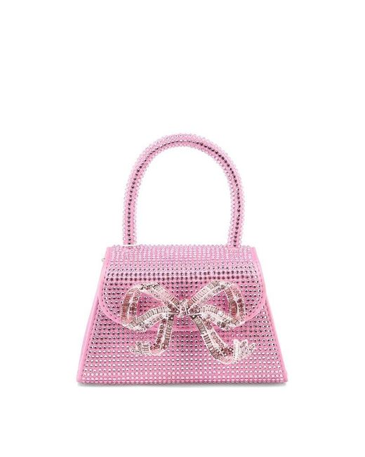 Self-Portrait Pink Bow Fold-over Micro Tote Bag
