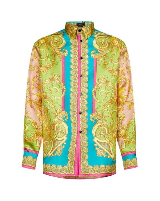 Versace Multicolor All-over Motif Printed Shirt for men