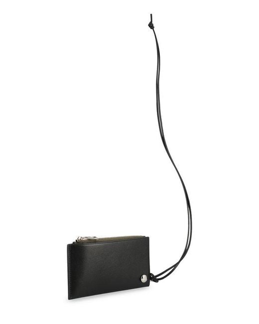 Loewe Black Pebble Slider Coin Cardholder for men