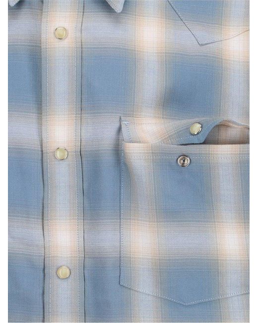 TONYWACK Blue Classic Check Pattern Shirt for men