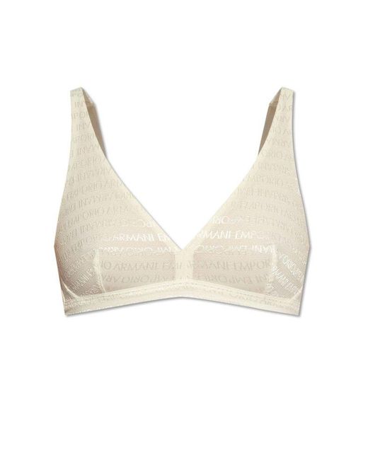 Emporio Armani White Bra From The 'sustainability' Collection,