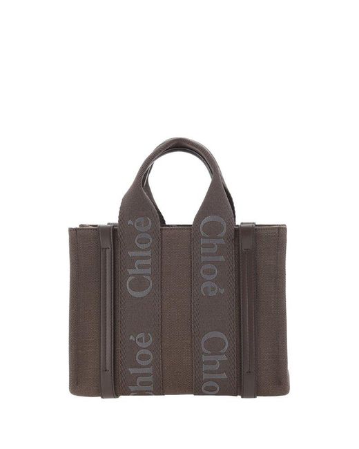 Chloé Brown Woody Small Tote Bag