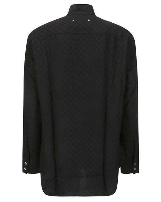 Golden Goose Deluxe Brand Black Journey Ws Tie-detailed Blouse Viscose Fabric