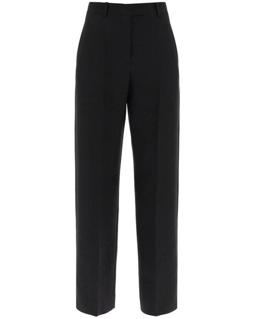 Valentino Black Pleated Wide Leg Trousers