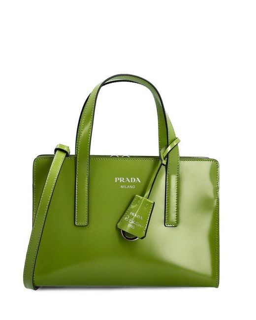 Aquamarine/jade Green Small Prada Galleria Saffiano Special Edition Bag |  PRADA