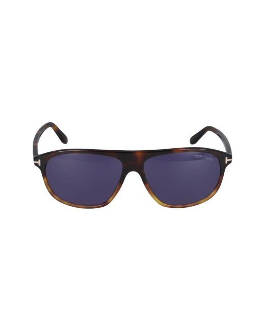Tom Ford Blue Square Frame Sunglasses for men