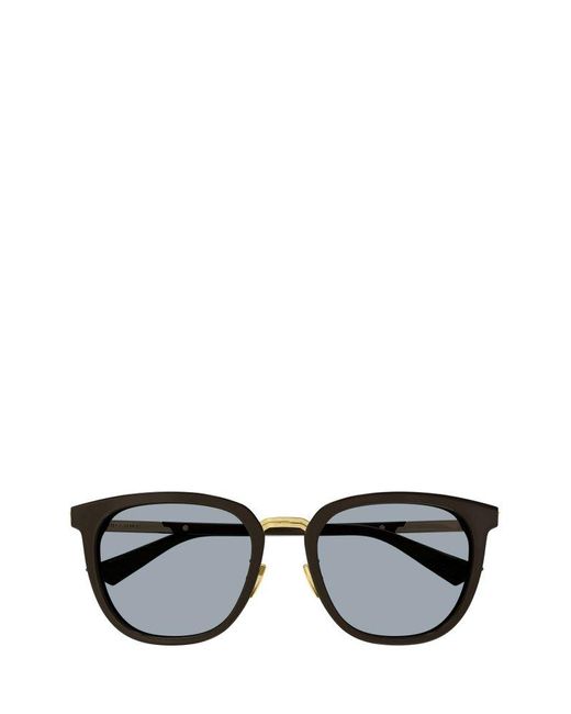 Bottega Veneta Black Forte Square Sunglasses for men