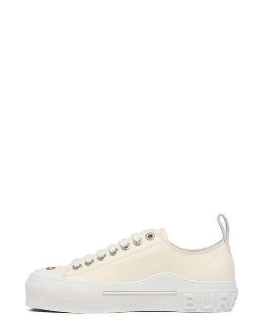 Burberry White Coordinates Print Low-top Sneakers for men