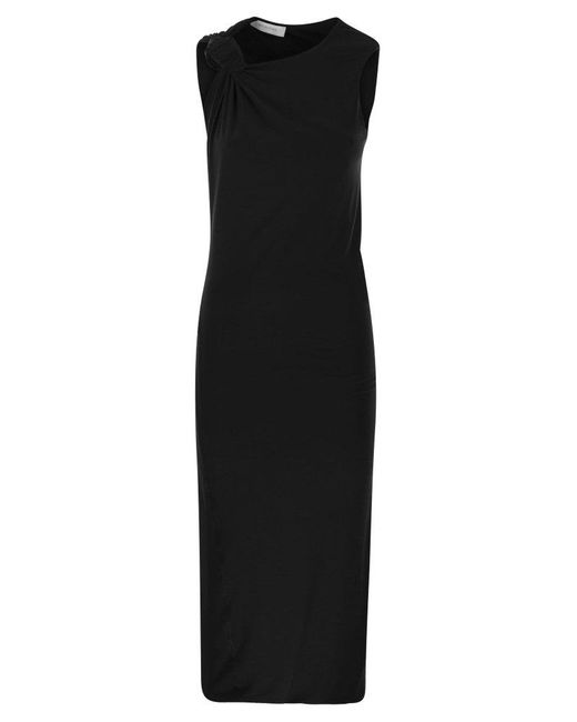Sportmax Black Nuble Fitted Jersey Dress