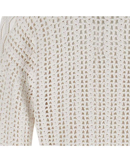IRO White Kettie Knitted Long-sleeve Top