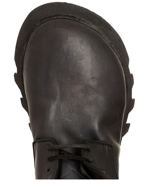 Guidi Black Chunky Sole Zoomorphic Derby Shoes for men