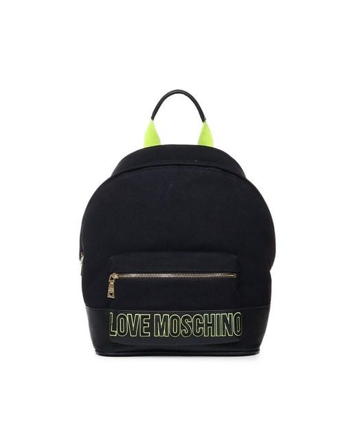 Love Moschino Blue Love Backpack In Cotton