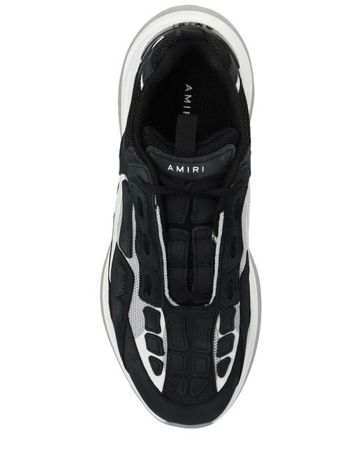 Amiri Black Bone Runner Round Toe Sneakers for men