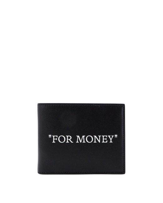 Off-White c/o Virgil Abloh Black Off- For Money Bi-Fold Wallet for men