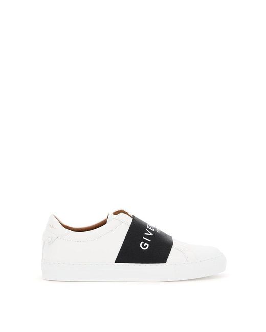 sneakers in leather with webbing