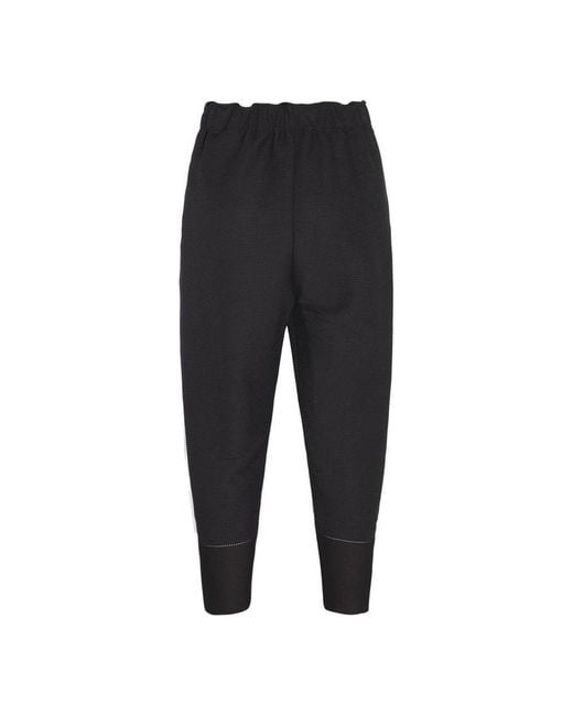Issey Miyake Black High Waist Pleated Cropped Trousers