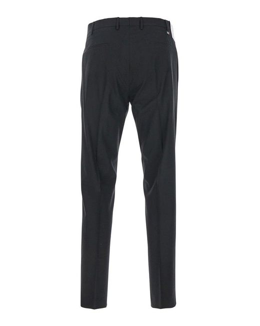 PT Torino Blue Dieci Pants With Belt Loops And Plaque for men