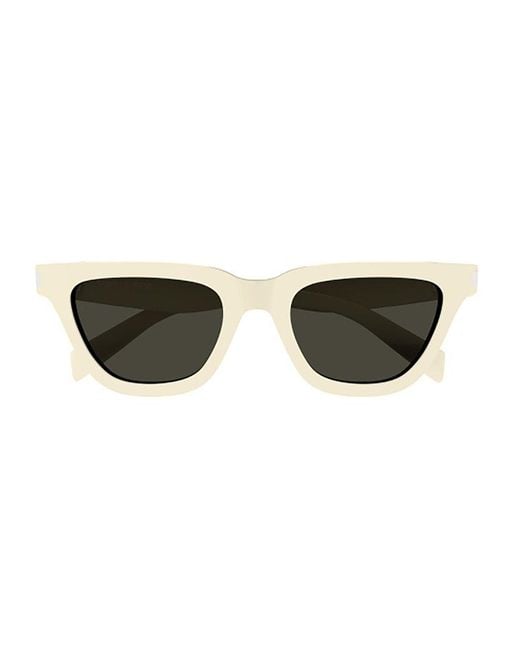 Saint Laurent White Sl 462 Square Frame Sunglasses