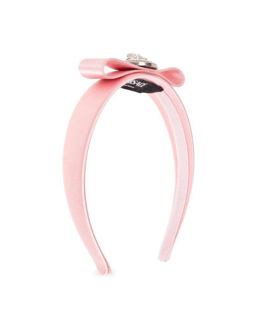 Versace Pink Gianni Ribbon Bow-detailed Head Band