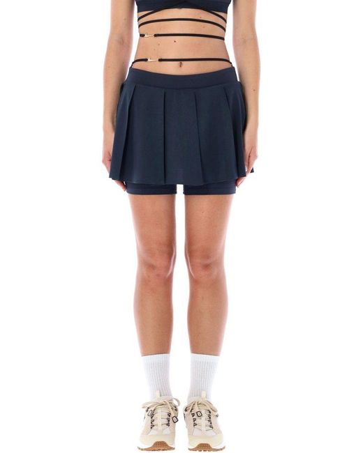 Nike Blue X Jacquemus Layered Mini Skirt