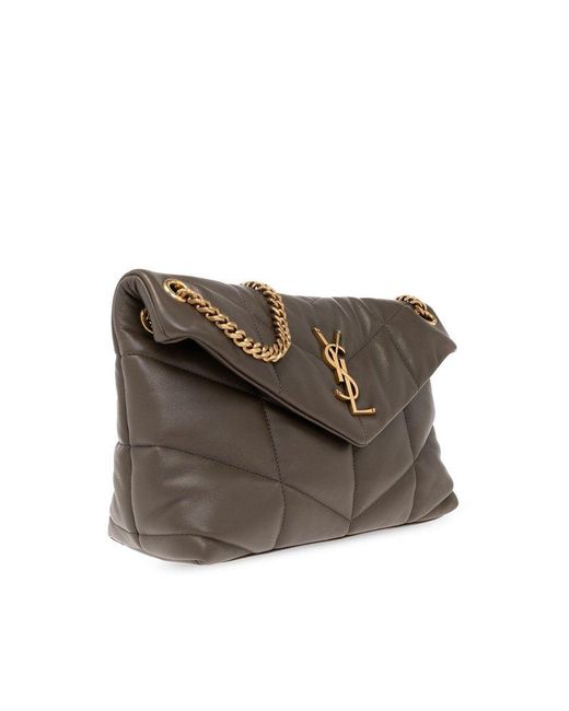 Saint Laurent Brown ‘Puffer Small’ Shoulder Bag