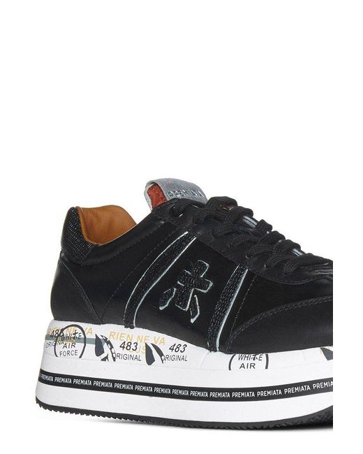 Premiata Beth Platform Lace up Sneakers in Black Lyst Canada