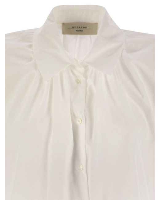 Weekend by Maxmara White Vallo Wide Cotton Shirt
