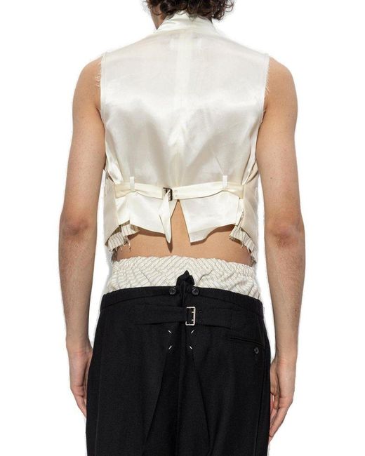 Maison Margiela White Anonymity Of The Lining Waistcoat for men