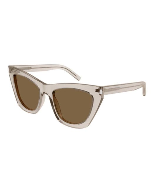 Saint Laurent Brown Kate Cat-eye Frame Sunglasses