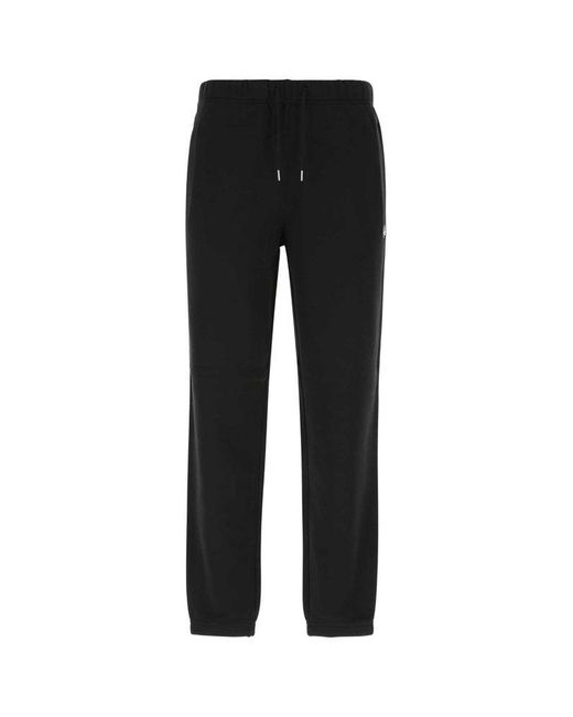 Fred Perry Black Drawstring Loopback Sweatpants for men