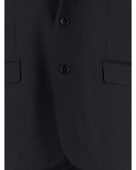 Tagliatore Black Single-breasted Two-piece Suit Set for men