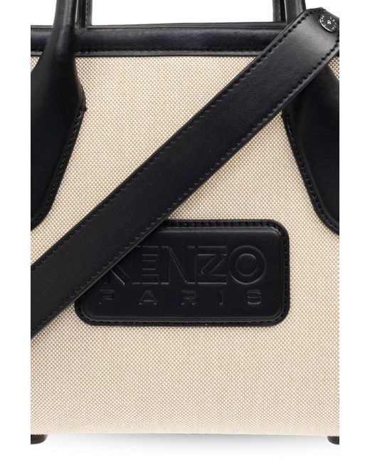 KENZO Black ' 18 Small' Shopper Bag,