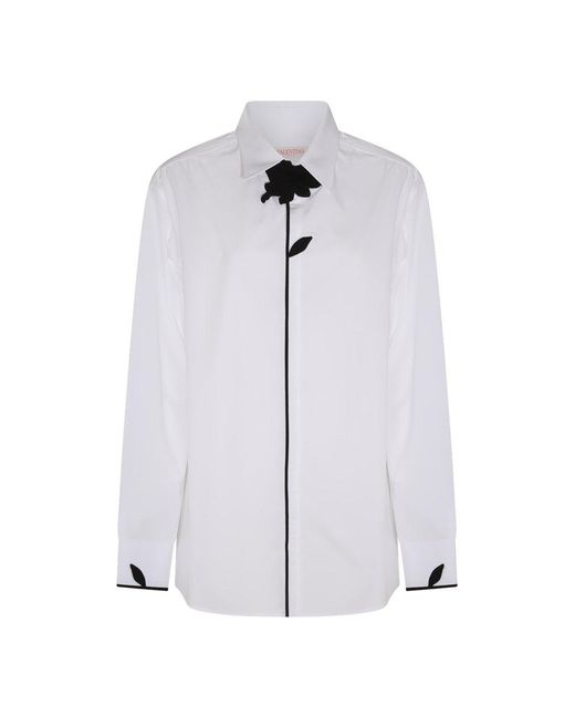 Valentino Blue Pap Collared Long-sleeved Shirt for men