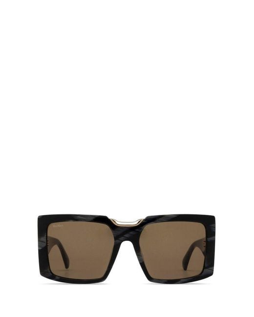 Max Mara Gray Square Frame Sunglasses