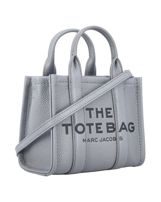 Marc Jacobs Gray The Mini Tote Leather Bag