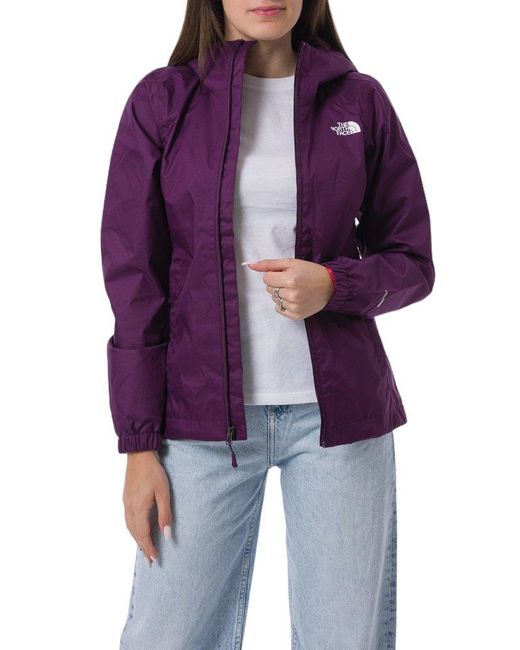 The North Face Purple Logo Printed Zip-up Jacket